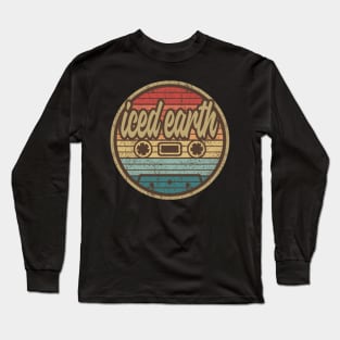 iced earth cassette retro circle Long Sleeve T-Shirt